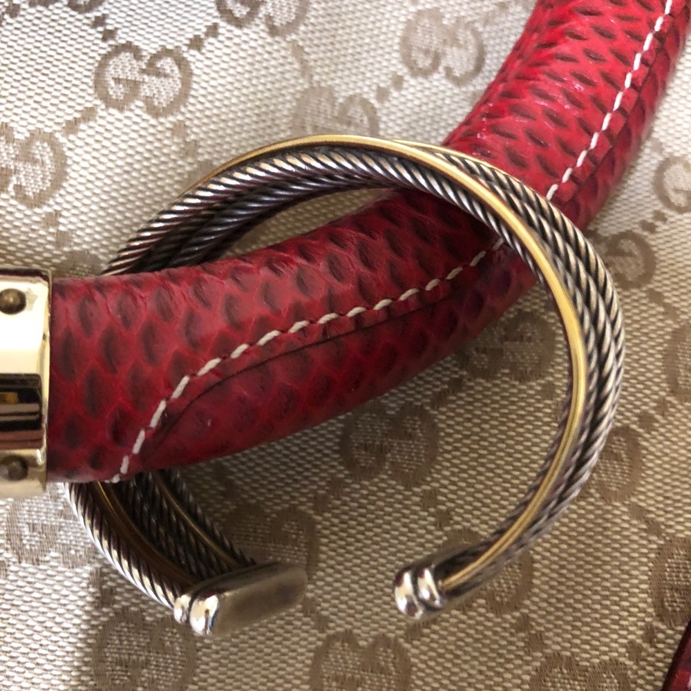 David Yerman cuff cable silver and gold